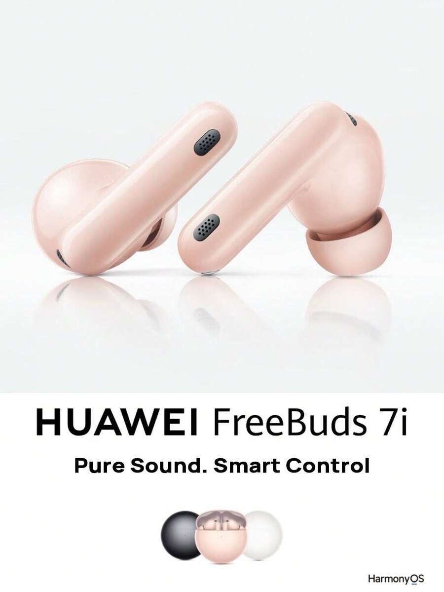 Huawei FreeBuds 7i adalah earbud Bluetooth nirkabel dengan fitur peredam kebisingan. Earbud ini memiliki desain in-ear, peredam kebisingan dinamis cerdas, audio spasial definisi tinggi, daya tahan baterai yang lama, waktu siaga yang lebih panjang, panggilan senyap, perekaman suara jernih, Hi-Res Audio, empat ukuran ujung telinga, dan kompatibilitas dengan perangkat Bluetooth Android dan Apple. - View 1