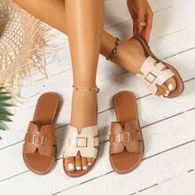 Dép lê đi biển kiểu dáng thường ngày mới năm 2026 - Màu be - Xem 6