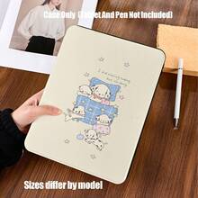 带笔槽的书本式平板电脑保护套。慵懒斑点狗造型，可爱治愈系宠物风格。平板电脑保护套特点：书本式翻盖设计，内置笔槽，智能睡眠/唤醒功能，稳定支架，全方位保护，精准开孔。兼容 iPad Mini 4/5/6、9.7/10.2/10.5/10.9/11/12.9/13 英寸、Pro/Air 4/5/6/7、第十代/第十一代、Galaxy Tab A7Lite/A8/A9/A9Plus/S6Lite/S7/S8/S9/S10/S11/FE/Plus 系列。 - 彩色 - 查看 3
