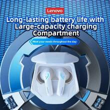 Lenovo GM2 PRO Bluetooth Earphones, Semi-In-Ear, Wireless, Noise Cancelling, Smart, Bluetooth 5.3, LED Light, Touch Control - View 2