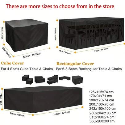 Outdoor Sofa Furniture Cover, Garden Table And Chair Protective Cover,155x95x68cm Outdoor Courtyard And Balcony Protective Cover