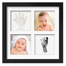 Khung ảnh in dấu tay và chân 4 ô, giá trưng bày kỷ niệm các cột mốc phát triển của bé. - Nhiều màu - Xem 2