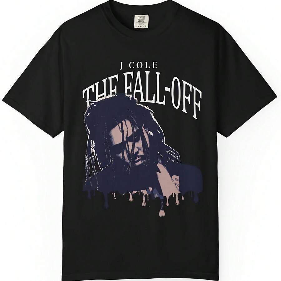 J Cole The Fall Off Tour, Album Art T-Shirt - Black - View 1