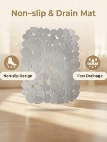 Thảm phơi bát đĩa, thảm chống trượt nhà bếp, thảm thoát nước bát đĩa - Màu xanh bụi bặm - Xem 2