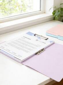 18pcs A4 Size File Folders With 3 Divider Tabs, Beige Paper File Organizer, Single Page Classification Folders For Office & Study, Durable Paper File Storage Folder With Clear Labels, Lightweight & Portable Office Desk File Organizer - Multicolor - View 3