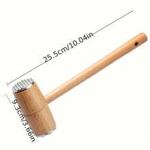 1件装木制肉锤，家用实木牛排锤，嫩肉断筋工具，肉锤，肉锤，用锤子捶打牛排，用肉锤软化肉类，厨房家用嫩肉切割工具，肉锤，神奇工具 - 彩色 - 查看 4