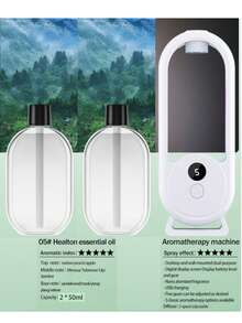 Máquina de aromaterapia de aceite con 5 modos de rociado temporizado USB, purificador de aire, difusor automático, desodorizante, humidificador de fragancia, difusor de aroma portátil recargable para oficina, dormitorio, hogar y uso comercial, ambientador de aire temporizado con aceites esenciales - Difusor de aroma - Ver 8