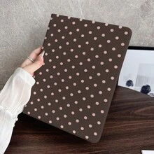 1 Ốp lưng dạng sách lật đa góc in chấm bi nâu và hồng, có ngăn đựng bút, tương thích với iPad Pro (M5)/ Air (M3)/ 11"(A16)/ 10.9/10.2/ Air thế hệ thứ 5/Pro11/10/9.7/Air 2/ (thế hệ thứ 7)/ (thế hệ thứ 8)/ Air 4/5/ Pro 11/ Thế hệ thứ 10 10.9 inch 2022 Smart Case/ Air 13(M3 2025)/ Air 11(M3 2025)/ Air 11(M3 2025)/ 11(A16 2025)/Galaxy Tab S10+/S9/A9, chức năng tự động ngủ/thức, tương thích với 6/6pro/7/7pro - Nhiều màu - Xem 2