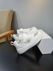 青少年白色运动鞋，休闲校园鞋，学生活动白色鞋，适合所有季节 - 白色 - 查看 5