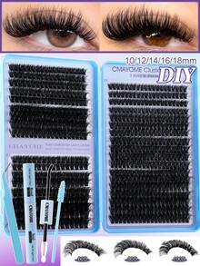 720/666 片 D 卷合成睫毛嫁接套装，包含 30D + 40D + 50D / 60D + 80D + 100D，可打造不同浓密度的纤长柔软睫毛簇。 - 彩色 - 查看 3