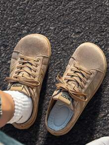 Giày lười da lộn đế dày, giày da phong cách retro thường ngày, giày lười thoải mái và đa năng. - Lạc đà - Xem 2