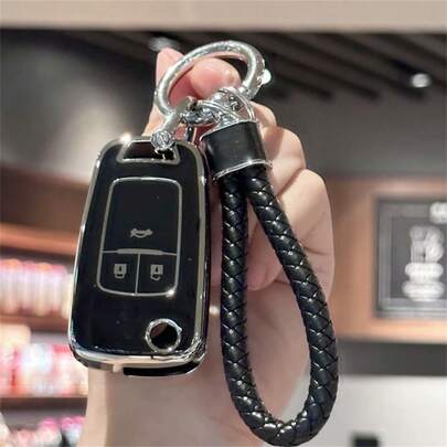 Funda plegable para llavero con 2/3 botones y cordón, adecuada para Vauxhall, Opel, Holden, Chevrolet Cruze, Captiva, Orlando, accesorios para protección de llaves de coche, decoración de mochilas, adecuada para la escuela, Halloween, Día del Maestro, Navidad y otras ocasiones, estilo gótico lindo con portador de tarjeta de identificación