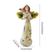 Healing Angel Hugging Rabbit Statue Garden Sculpture Courtyard Decoration Creative Fairy Resin Figurines For Yard Lawn - Multicolor - View 7