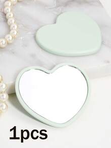 1个/5个/10个/20个/50个装心形便携镜，学生便携式化妆镜，旅行钱包口袋镜，心形化妆镜，价格实惠，圣诞礼物，化妆品，化妆工具，便宜好物，礼物，女士礼物，圣诞礼物，赠品，旅行，旅行必备 - 彩色 - 查看 31