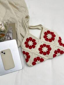 新款极简单肩草编包，时尚百搭 - 白色 - 查看 3