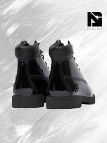 Timberland 6" Premium Waterproof Patent BootsBlack (GS)– Shoes For Youth/Women - Vintage -Spring & Summer-Inspired Running Shoes, Shock-Absorbing Comfort, Gym To Streetwear Casual Wear-Easter Gift–TB0A6BET EL6 - 黑色 - 查看 4