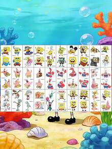SpongeBob SquarePants 10pcs/20pcs Cartoon Character Stickers, Fun And Cute Themed Stickers Perfect For Birthday Party Favors Or Celebration Events - Multicolor - View 4