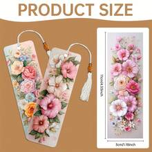24 piezas Marcadores de libros con flores, papel de transferencia UV DTF que presenta esta exquisita colección incluye marcadores de libros únicos, marcadores de página decorativos coloridos, ideales para vacaciones, lectores de libros, marcadores de libros - Multicolor - Ver 7