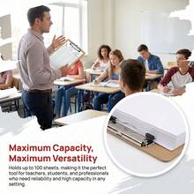 Carpeta A4 de madera | Madera maciza | Multiusos oficina y almacén | Organizador de documentos | Estilo sencillo | Material escolar | Organizador de escritorio - Una pieza - Ver 3