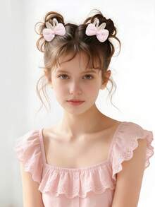 463件/套 多彩蝴蝶结发夹，可爱卡通蝴蝶发夹，花朵发饰，时尚简约发圈，发绳和弹力发带，经久耐用，呵护秀发，是送给女孩的最佳礼物，适合开学季 - 混合色 - 查看 9