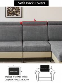 1 pieza Funda elástica para sofá, Funda de asiento de sofá de cobertura completa antideslizante, Adecuada para todas las estaciones, Funda de cojín para exteriores, Manta de sofá de tela gruesa, Lavable a máquina, a prueba de polvo, apta para mascotas, decorativa para dormitorio, oficina, sala de estar, aplicable a sofá en combinación y en forma de L, 1/2/3/4 plazas - Gris Oscuro - Ver 16