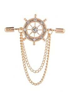 1 chiếc ghim cài áo vest nam, kiểu hải quân, thiết kế tua rua hình bánh lái, phụ kiện áo khoác, ghim cài ve áo. - Nhiều màu - Xem 9