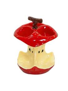 1pc Apple-Shaped Electric Toothbrush Holder, Bathroom Toothpaste & Toothbrush Storage Organizer, Creative Design - Red - View 4