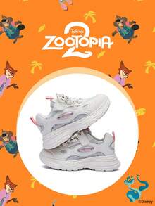 Disney 与《疯狂动物城2》正版联名 | 一双儿童运动鞋，适合日常和假日户外穿着，舒适贴合双脚，防滑、耐磨、透气（儿童运动鞋、童鞋、女童鞋） - 粉色 - 查看 2