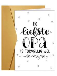 1 Thiệp chúc mừng Ngày của Cha kiểu Hà Lan kèm phong bì - Thiết kế "Gửi ông yêu quý" dành cho bố và ông, giấy chất lượng cao để bày tỏ tình yêu thương, kiểu chữ vui nhộn, thủ công giấy trang nhã. - Bộ - Xem 14