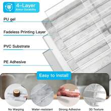 1/10 miếng dán tường tự dính họa tiết gạch xanh, giấy dán tường dạng gạch có thể tháo rời, chống thấm nước, thích hợp cho phòng khách, bếp, phòng tắm, phong cách Scandinavia. - A - Xem 10