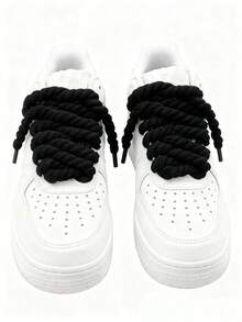 1pair Thick Rope Laces(120cm/47.24inch)Round Chunky Shoelaces Replacement Laces For Sneakers,Rope Shoe Laces,Shoe Accessories,Men And Women Shoelaces - 白色 - 查看 8
