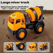 Extra Large Inertial Construction Vehicle Toy, Thick & Durable For Children, Beach Excavator, Bulldozer, Dump Truck - Multicolor - View 14