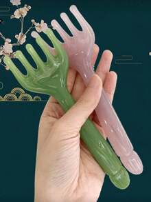 1PC Handheld Scalp Massager, Portable Head SPA Massage Tool, Gua Sha Scraping Massager For Deep Relaxation, Lymphatic Drainage, Cellulite Reduction, Back Massage, Ideal Gift For Girlfriend, Mom, Best Friends, Perfect For Back To School, Travel Essentials, Home & Daily SPA Use - Massage Comb - View 7