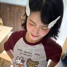 2个天使翅膀发夹，可爱卡哇伊风格，类似设计 - 白色 - 查看 3