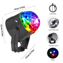 Bộ 1/2 đèn trang trí tiệc tự động kích hoạt bằng âm thanh, có điều khiển từ xa, đèn DJ, đèn cầu disco RGB, đèn nhấp nháy, 7 chế độ chiếu sáng, đèn sân khấu, thích hợp cho gia đình, phòng ngủ, tiệc tùng, sinh nhật, DJ, quán bar, karaoke, Halloween, Giáng sinh, đám cưới, biểu diễn, câu lạc bộ và các dịp khác. - màu đen - Xem 5