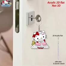 2D平面王子亚克力钥匙扣，1个装 - 可爱动漫王子造型，带脸部表情和王子服饰，钥匙吊坠（圣诞节、情人节礼物），2D平面 - 彩色 - 查看 5