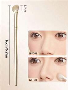 2pcs Portable Soft Angled Nose Highlighter Brush, Professional Makeup Contouring Tool, Foundation Brush, Concealer Brush, Contour Brush, Nose Shadow Brush - Multicolor - View 2