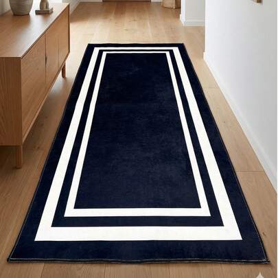 Modern Geometric Pattern Washable Area Rug - Distressed Monochrome Abstract Print Carpet For Living Room, Bedroom & Home Decor 80x200 Cm, 80x300 Cm,100x200 Cm, 120x180 Cm