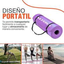 Altera NBR0518 Tapete de Ejercicio NBR 183 cm Antideslizante Confortable y Resistente Ideal para Yoga Pilates Estiramientos y Entrenamiento en Casa o Gimnasio - Morado - Ver 5
