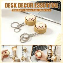 4个饺子键盘减压钥匙扣 - 清脆的声音，可爱的减压钥匙扣，成人工作/旅行/居家焦虑缓解工具 - 缓解焦虑，提高专注力 - 彩色 - 查看 1