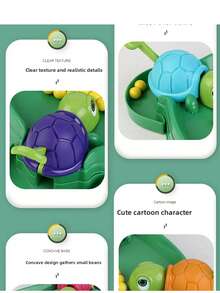 Turtle Eat Beans Toy, Multi-Player Interactive Tabletop Game, Children & Parent Interaction Intellectual Game, Multi-Person Competitive Feeding Game, Stress Relief Toy, Concentration Training Tabletop Game, Birthday Gift - Multicolor - View 11