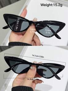 3pcs Retro Eyeglasses With Geometric Pattern Frames, Solid Color, Lightweight And Comfortable For Daily Commute, Street Style, Party, Easily Switch Between Sweet And Retro Looks - Multicolor - View 6