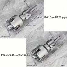 2pcs 1/2", 3/4", 1" Integrated Internal & External Thread Cutting Tool Set, Dual-Function PVC Pipe Threader For Home Repair - Multicolor - View 3