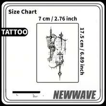 Tatuaje temporal vintage de ángel gótico con jugo de hierbas, resistente al agua, sexy, regalo para fiesta de Halloween, Y2K - Halloween - Ver 5