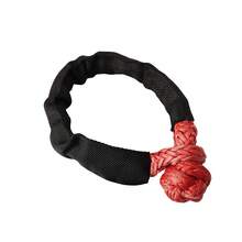Cuerda Sintética de Alta Resistencia con Grillete Suave de 41000 libras para Offroad 4X4, Correa de Remolque con Funda Protectora para, Camioneta, SUV - ROJO - Ver 7