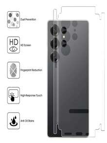 1 عبوة فيلم هيدروجيل تغطية كاملة للظهر متوافق مع سامسونج جالاكسي S26 Ultra S24 S25 Edge S23 S22 Ultra Plus ظهر + فيلم جانبي - شفاف - مشاهدة 5