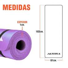 Altera NBR0518 Tapete de Ejercicio NBR 183 cm Antideslizante Confortable y Resistente Ideal para Yoga Pilates Estiramientos y Entrenamiento en Casa o Gimnasio - Morado - Ver 4