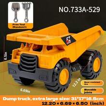 Extra Large Inertial Construction Vehicle Toy, Thick & Durable For Children, Beach Excavator, Bulldozer, Dump Truck - Multicolor - View 20