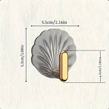 Shell-Shaped Wall Hooks, Multifunctional Drill-Free Hooks For Kitchen, Bathroom, Home Decor, Adhesive Hanging Hooks - Multicolor - View 12