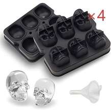 Khay silicon hình đầu lâu 3D, khuôn đá hình đầu lâu tái sử dụng được dùng cho rượu whisky, cocktail, sâm panh và các loại đồ uống khác, dễ dàng tháo lắp và vệ sinh. - A - Xem 13